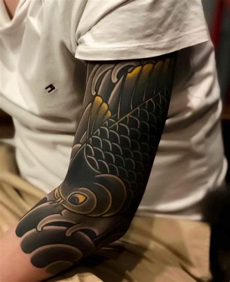 black koi fish tattoo|koi fish tattoo symbolism.